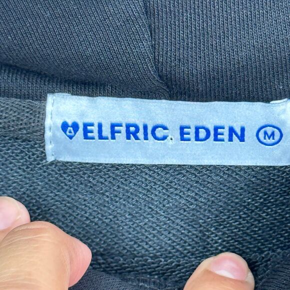 Aelfric Eden No Fear Hoodie Black Sweatshirt medium Graphics Details Oversize - Picture 8 of 12